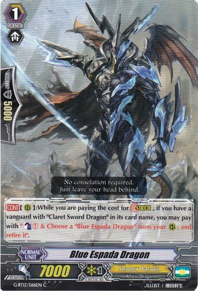 Blue Espada Dragon (G-BT12/066EN) [Dragon King's Awakening] | Total Play
