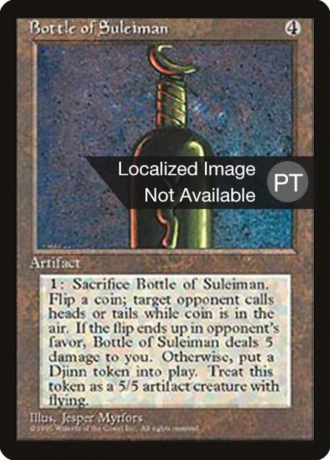Bottle of Suleiman [Fourth Edition (Foreign Black Border)] | Total Play