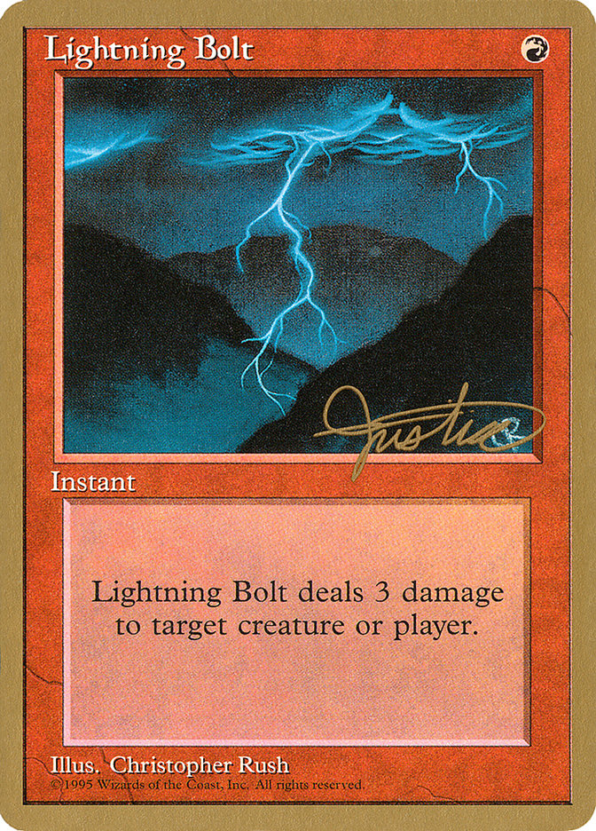 Lightning Bolt (Mark Justice) [Pro Tour Collector Set] | Total Play