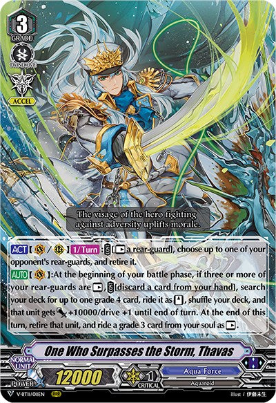 One Who Surpasses the Storm, Thavas (V-BT11/011EN) [Storm of the Blue Cavalry] | Total Play