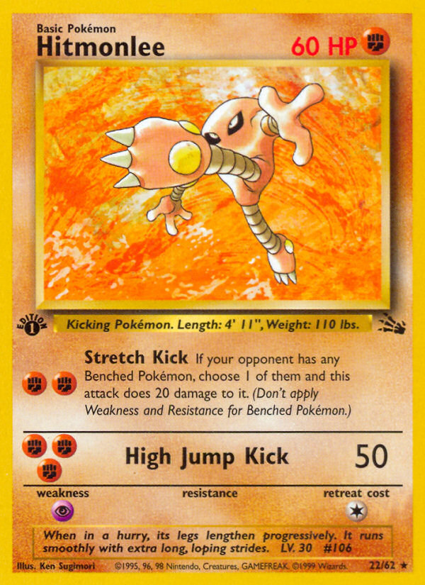 Hitmonlee (22/62) [Fossil 1st Edition] | Total Play