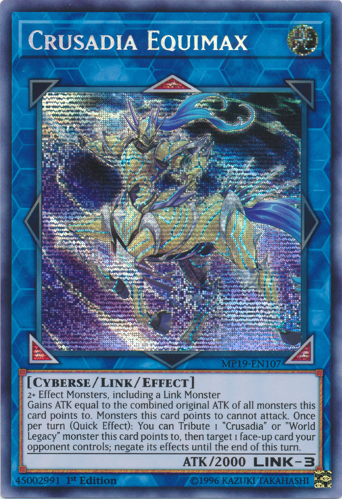 Crusadia Equimax [MP19-EN107] Prismatic Secret Rare | Total Play