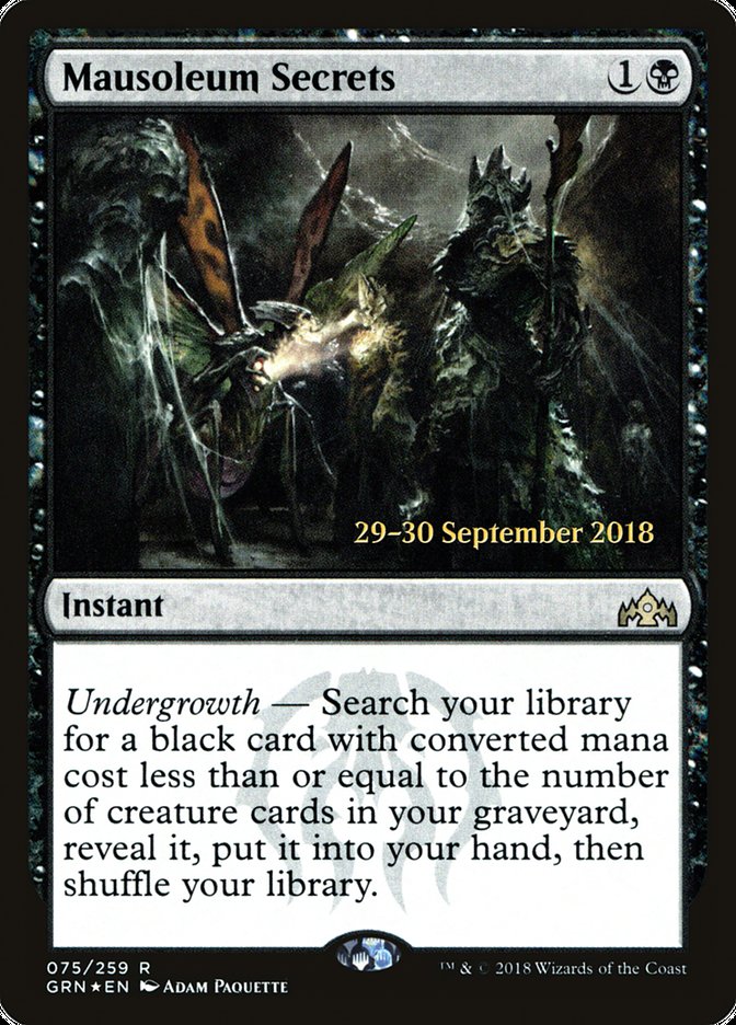 Mausoleum Secrets [Guilds of Ravnica Prerelease Promos] | Total Play