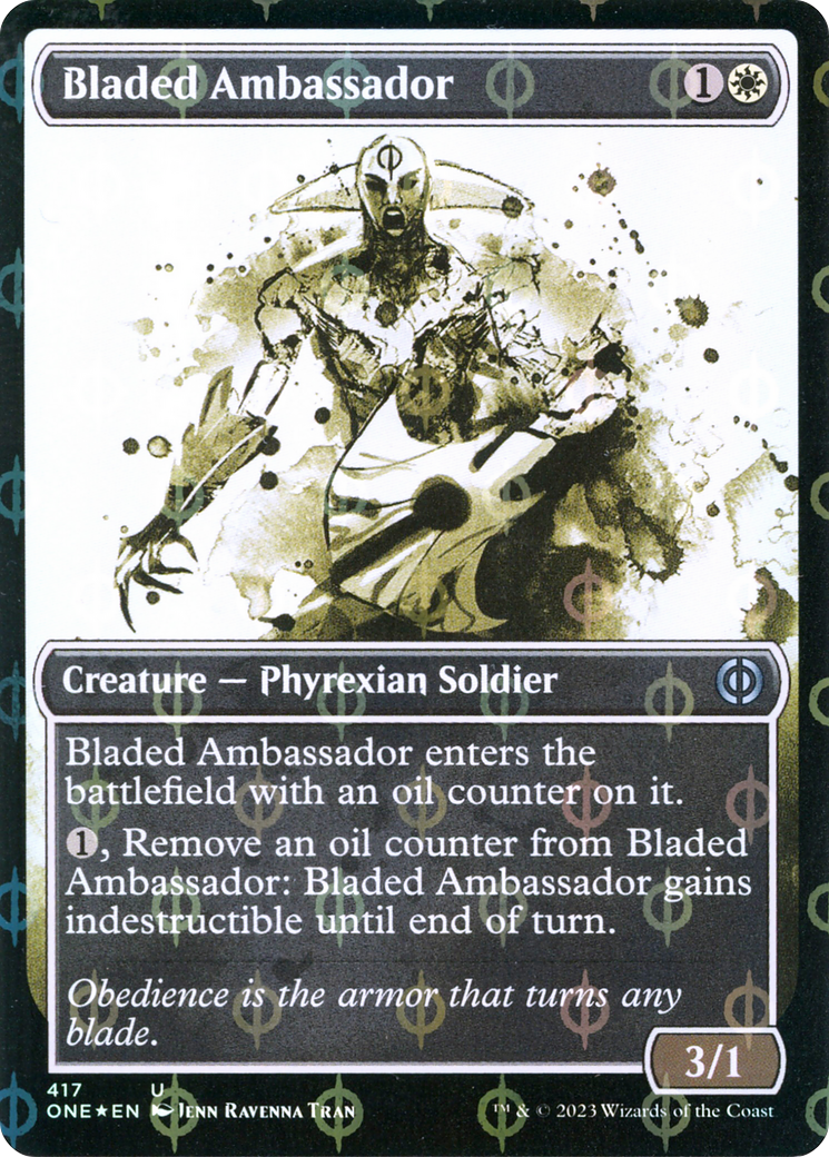 Bladed Ambassador (Showcase Ichor Step-and-Compleat Foil) [Phyrexia: All Will Be One] | Total Play