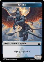 Bird // Sphinx Double-Sided Token [Ravnica Remastered Tokens] | Total Play