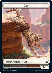 Cat // Goblin Construct Double-Sided Token [Zendikar Rising Tokens] | Total Play