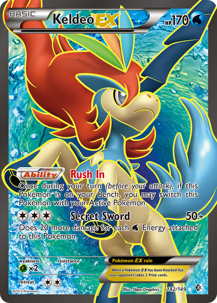 Keldeo EX (142/149) [Black & White: Boundaries Crossed] | Total Play