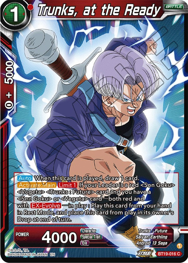 Trunks, at the Ready (BT19-016) [Fighter's Ambition] | Total Play