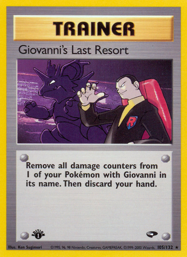 Giovanni's Last Resort (105/132) [Gym Challenge 1st Edition] | Total Play