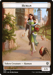 Human // Spirit Double-Sided Token [Phyrexia: All Will Be One Commander Tokens] | Total Play