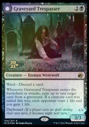 Graveyard Trespasser // Graveyard Glutton [Innistrad: Midnight Hunt Prerelease Promos] | Total Play