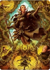 Nissa of Shadowed Boughs 2 Art Card [Zendikar Rising Art Series] | Total Play