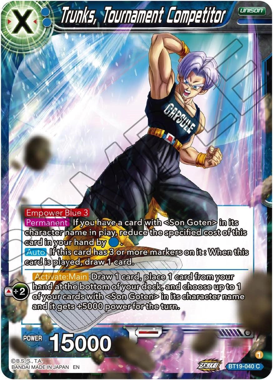 Trunks, Tournament Competitor (BT19-040) [Fighter's Ambition] | Total Play