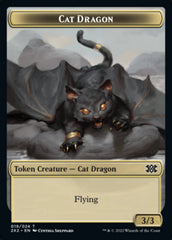 Cat Dragon // Soldier Double-Sided Token [Double Masters 2022 Tokens] | Total Play