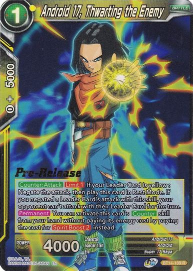 Android 17, Thwarting the Enemy (BT14-109) [Cross Spirits Prerelease Promos] | Total Play