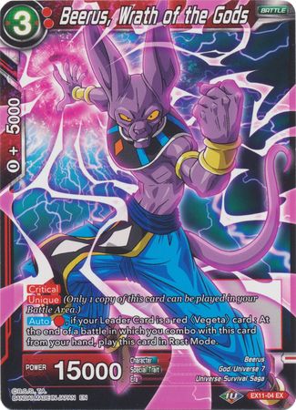 Beerus, Wrath of the Gods (EX11-04) [Universe 7 Unison] | Total Play