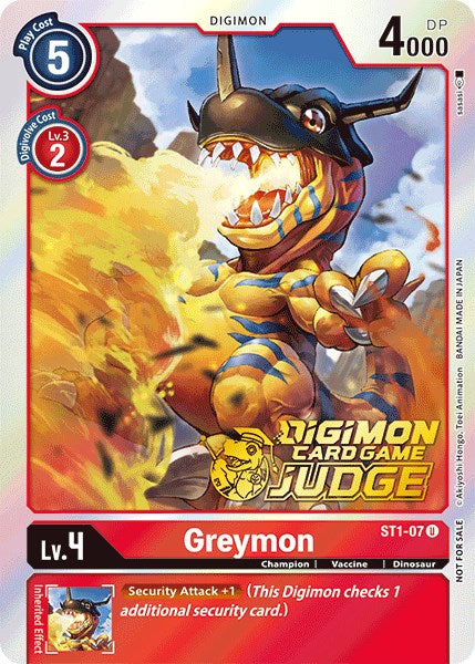 Greymon [ST1-07] (Judge Pack 1) [Starter Deck: Gaia Red Promos] | Total Play