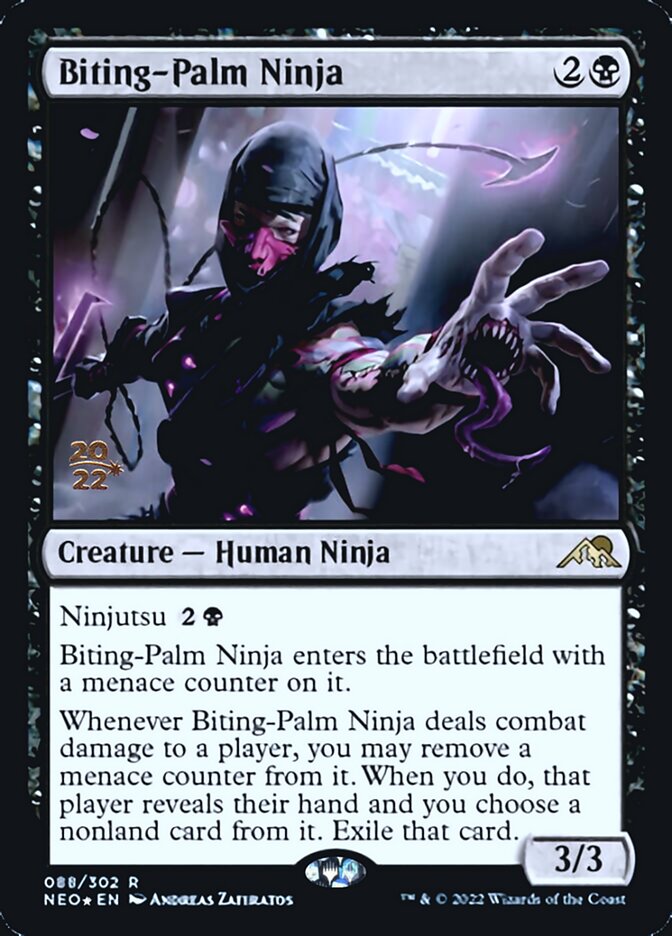 Biting-Palm Ninja [Kamigawa: Neon Dynasty Prerelease Promos] | Total Play