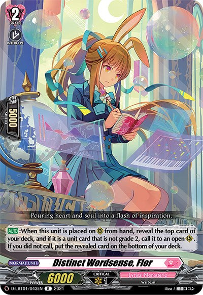 Distinct Wordsense, Flor (D-LBT01/043EN) [Lyrical Melody] | Total Play