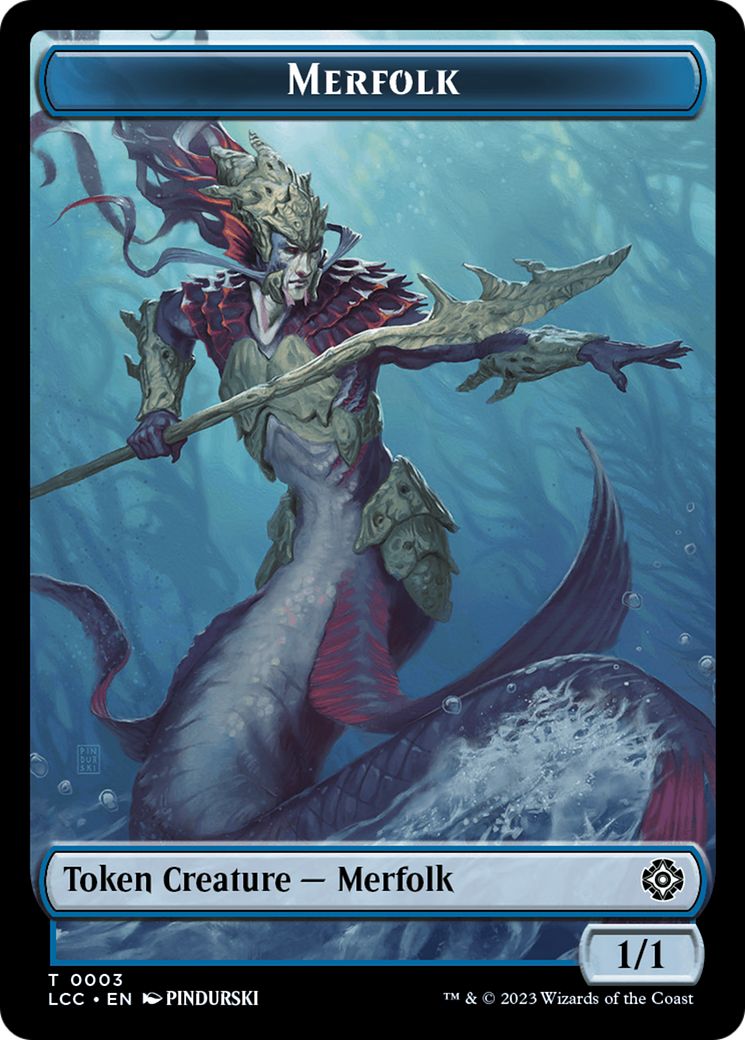 Boar // Merfolk (0003) Double-Sided Token [The Lost Caverns of Ixalan Commander Tokens] | Total Play