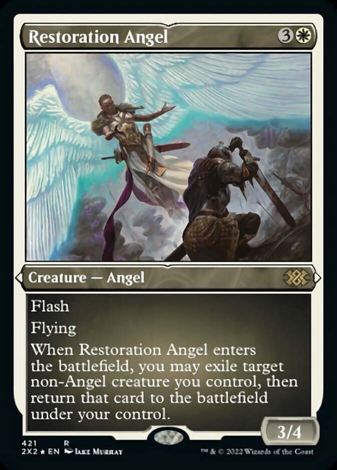 Restoration Angel (Foil Etched) [Double Masters 2022] | Total Play