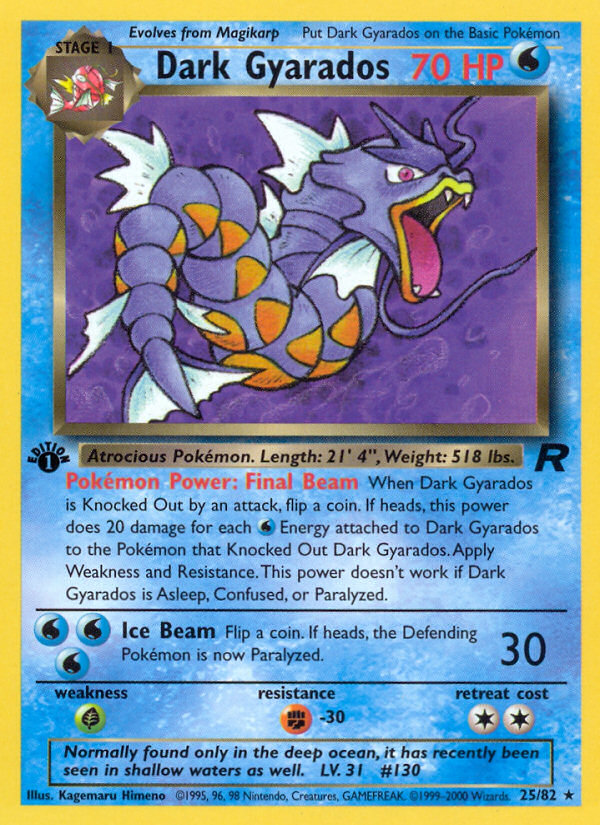 Dark Gyarados (25/82) [Team Rocket 1st Edition] | Total Play