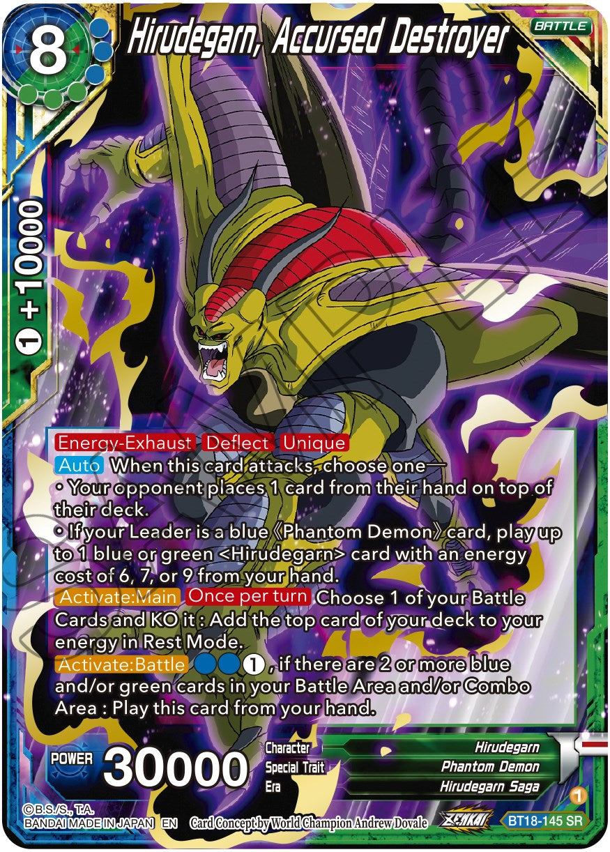 Hirudegarn, Accursed Destroyer (BT18-145) [Dawn of the Z-Legends] | Total Play