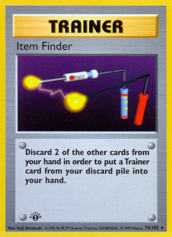 Item Finder (74/102) (Shadowless) [Base Set 1st Edition] | Total Play