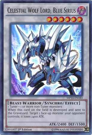 Celestial Wolf Lord, Blue Sirius [MP14-EN183] Ultra Rare | Total Play