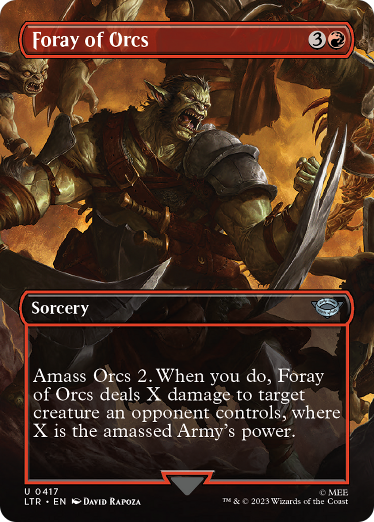 Foray of Orcs (Borderless Alternate Art) [The Lord of the Rings: Tales of Middle-Earth] | Total Play
