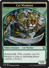 Cat Warrior // Plant Double-Sided Token [Commander 2018 Tokens] | Total Play