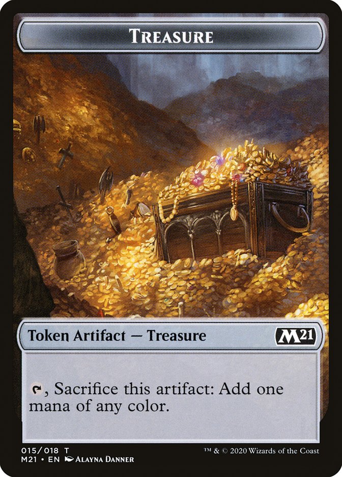 Soldier // Treasure Double-Sided Token [Core Set 2021 Tokens] | Total Play