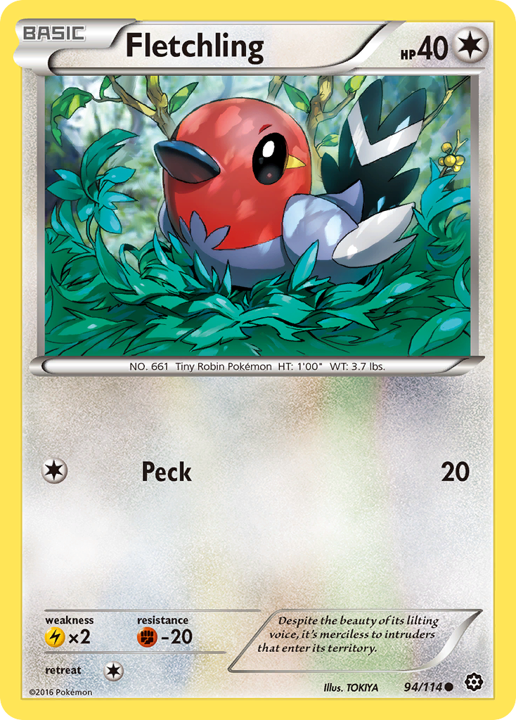 Fletchling (94/114) [XY: Steam Siege] | Total Play