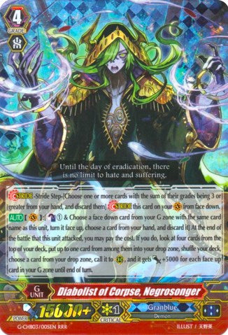 Diabolist of Corpse, Negrosonger (G-CHB03/005EN) [Rummy Labyrinth Under the Moonlight] | Total Play