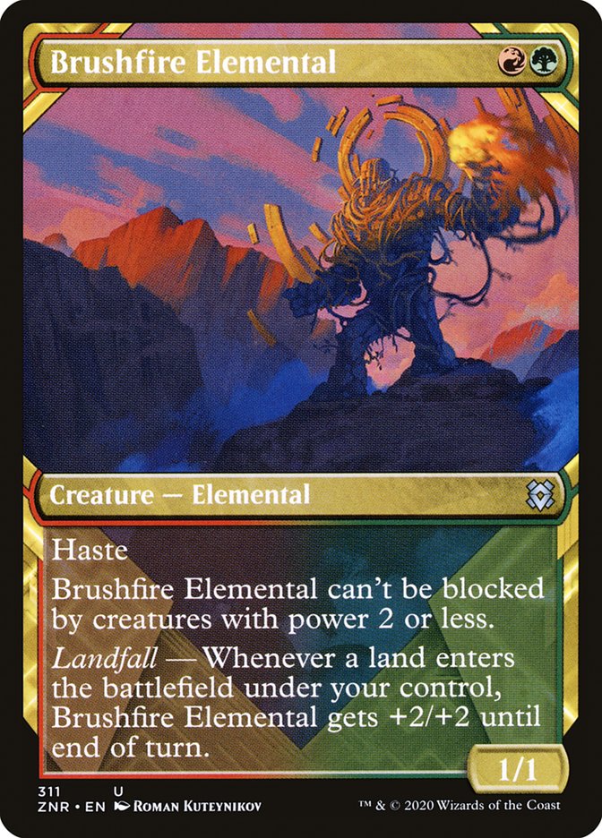 Brushfire Elemental (Showcase) [Zendikar Rising] | Total Play