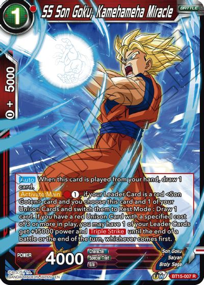 SS Son Goku, Kamehameha Miracle (BT15-007) [Saiyan Showdown] | Total Play