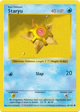 Staryu (65/102) [Base Set Shadowless Unlimited] | Total Play