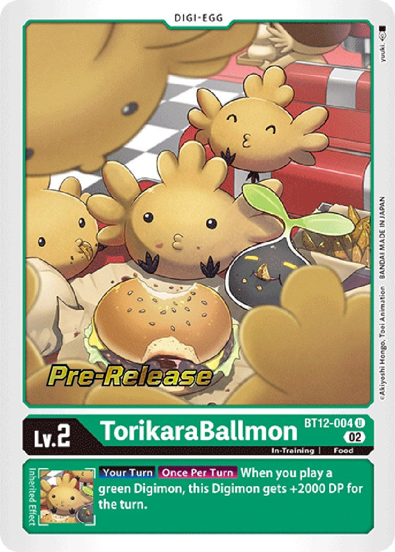 TorikaraBallmon [BT12-004] [Across Time Pre-Release Cards] | Total Play