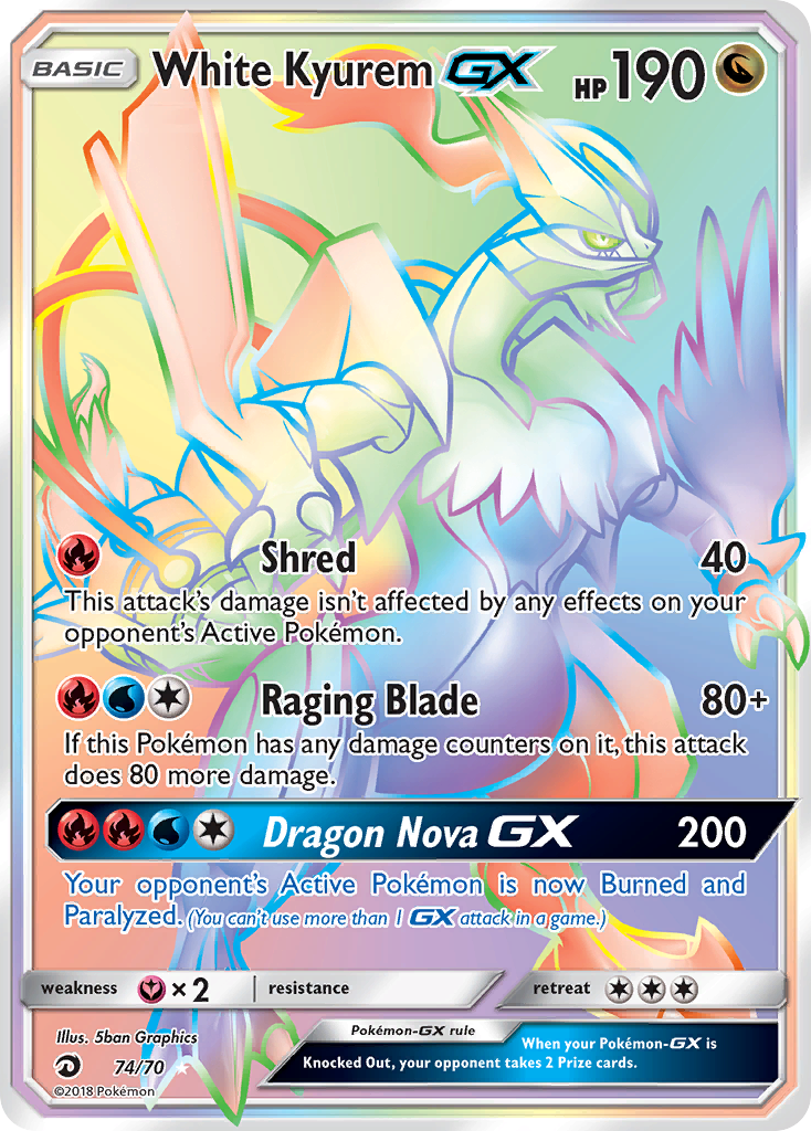 White Kyurem GX (74/70) [Sun & Moon: Dragon Majesty] | Total Play