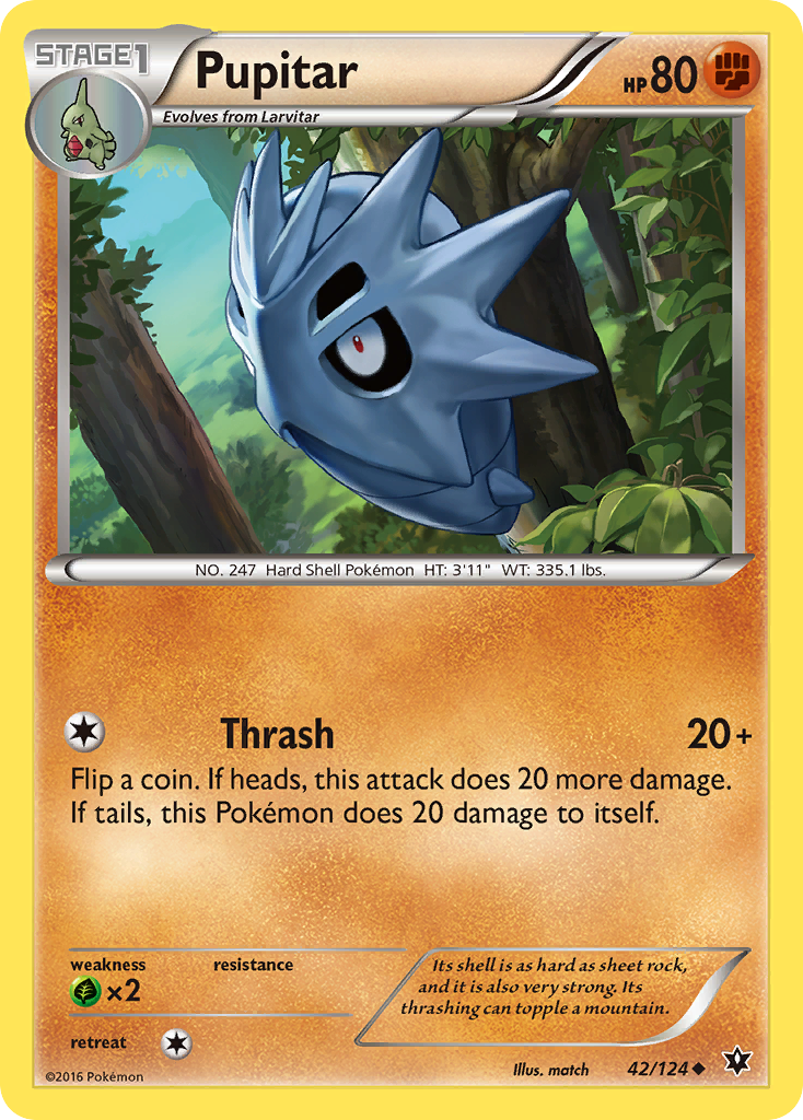 Pupitar (42/124) [XY: Fates Collide] | Total Play