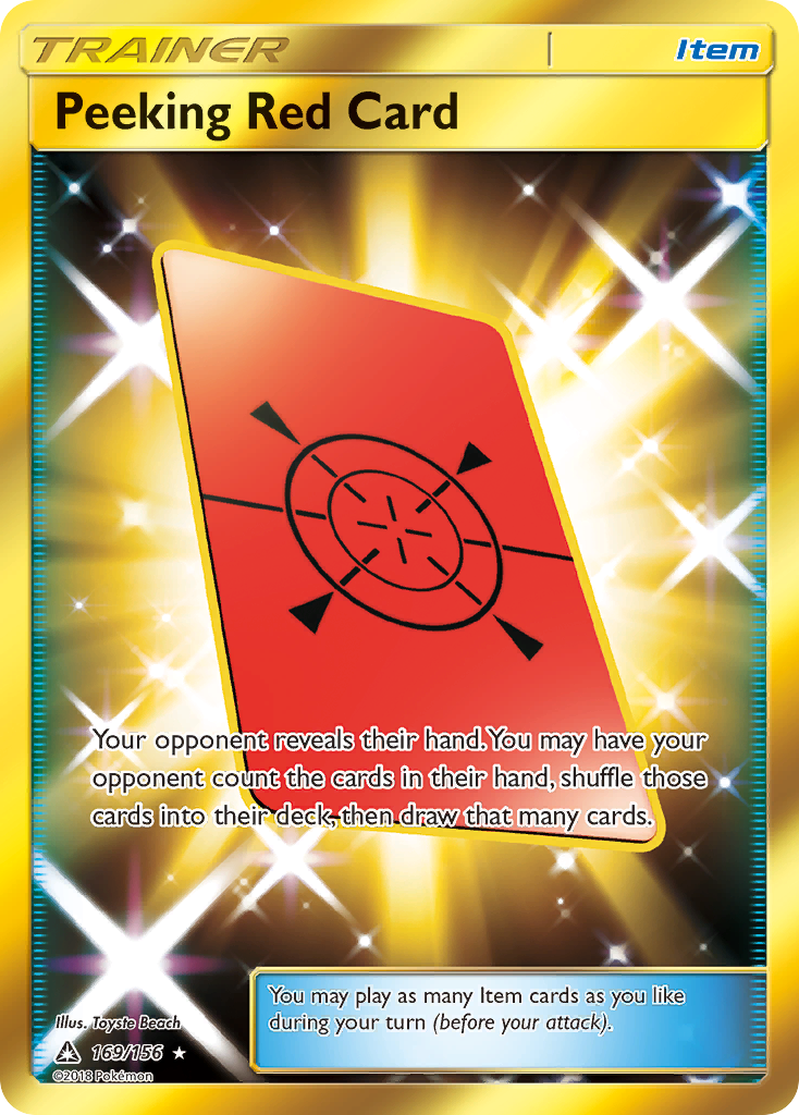 Peeking Red Card (169/156) [Sun & Moon: Ultra Prism] | Total Play