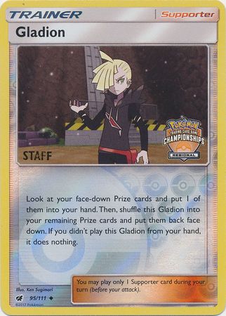 Gladion (95/111) (Regional Championship Promo Staff) [Sun & Moon: Crimson Invasion] | Total Play