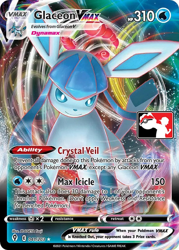 Glaceon VMAX (041/203) [Prize Pack Series One] | Total Play