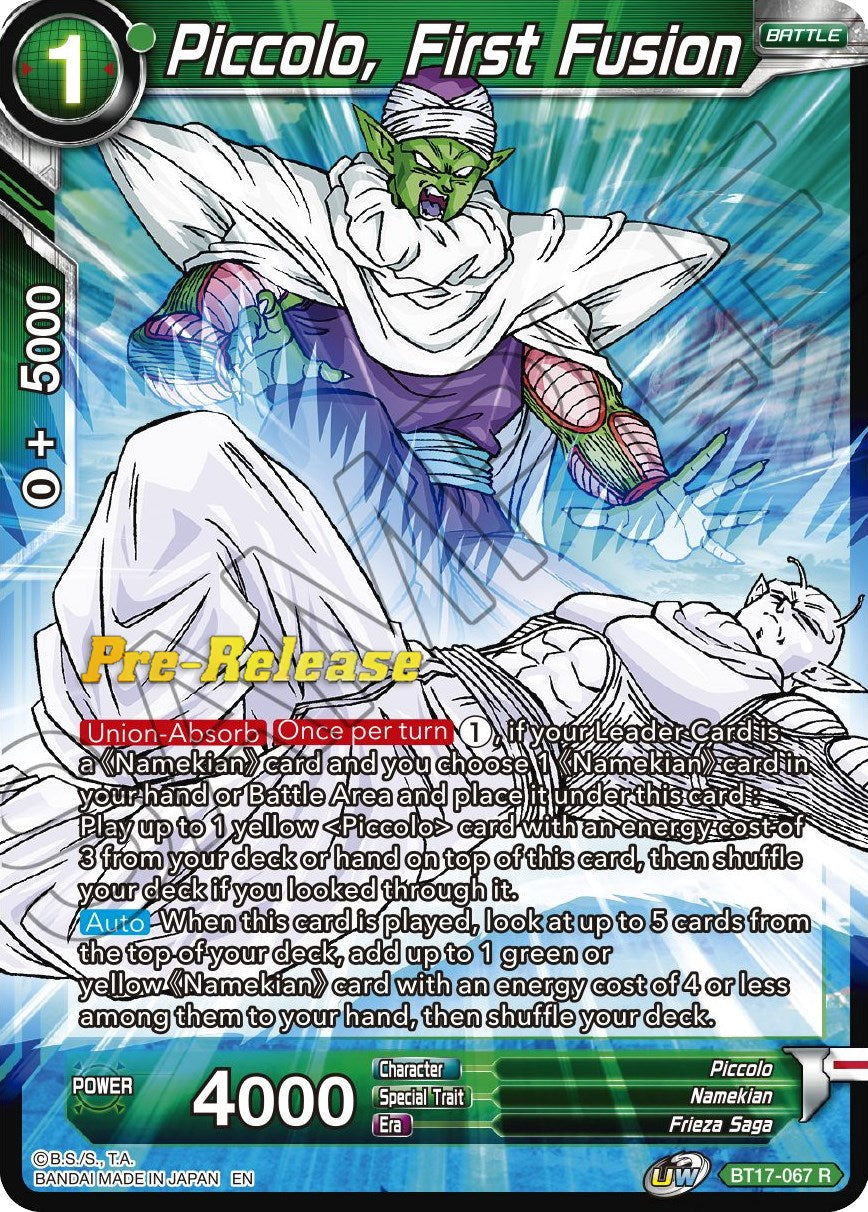 Piccolo, First Fusion (BT17-067) [Ultimate Squad Prerelease Promos] | Total Play