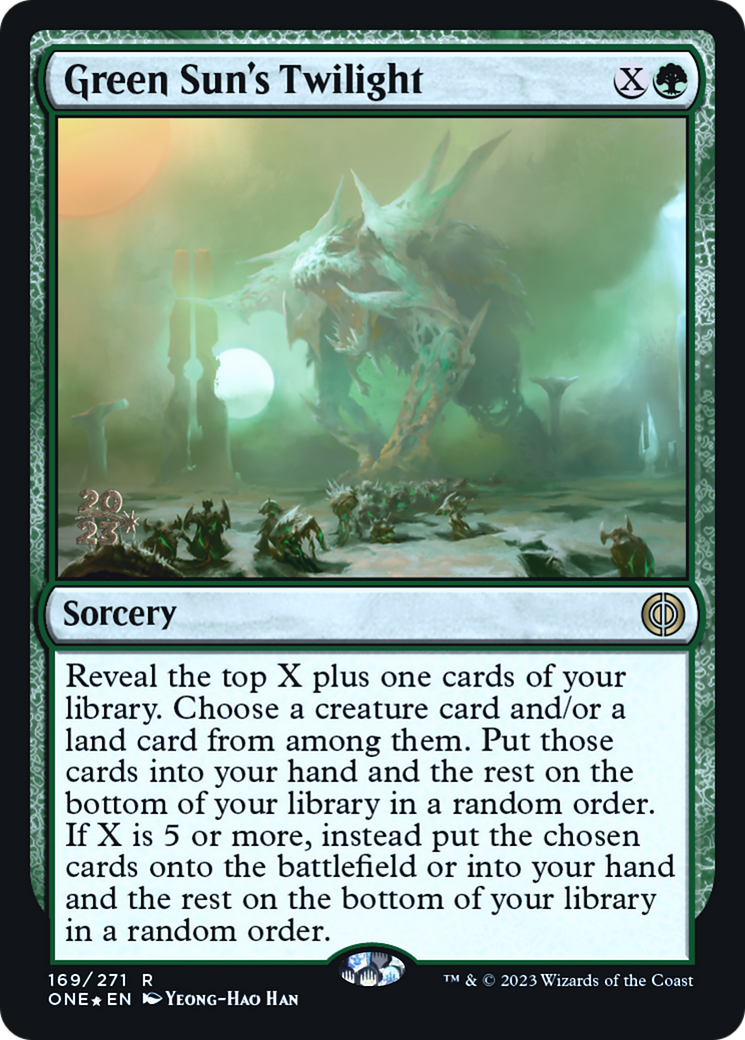 Green Sun's Twilight [Phyrexia: All Will Be One Prerelease Promos] | Total Play