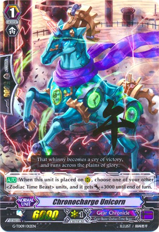 Chronocharge Unicorn (RRR) (G-TD09/012EN) [True Zodiac Time Beasts] | Total Play