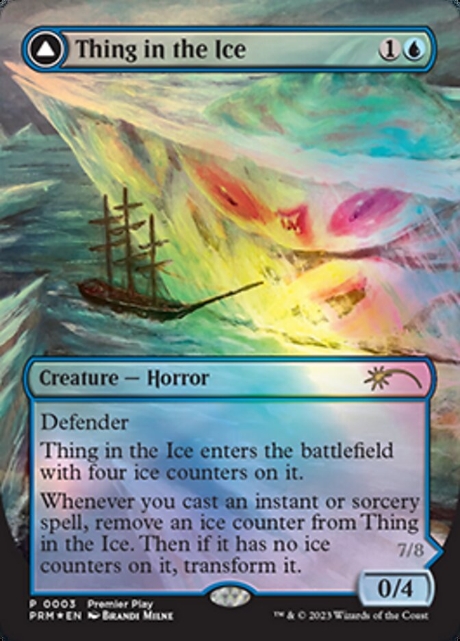 Thing in the Ice // Awoken Horror (Borderless Alternate Art) [Regional Championship Qualifiers 2023] | Total Play