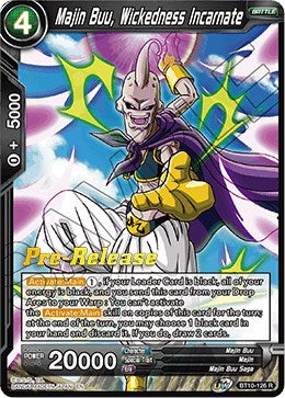 Majin Buu, Wickedness Incarnate (BT10-126) [Rise of the Unison Warrior Prerelease Promos] | Total Play