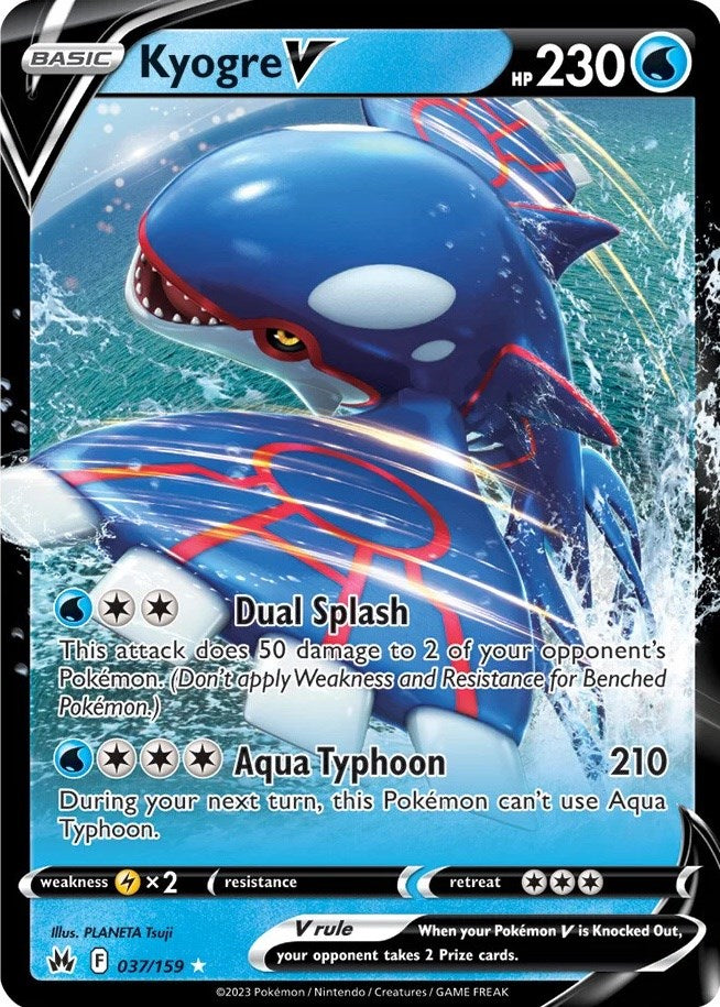 Kyogre V (037/159) [Sword & Shield: Crown Zenith] | Total Play