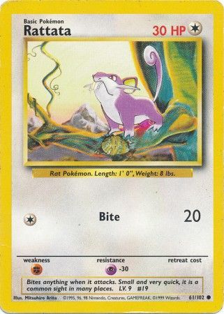 Rattata (61/102) [Base Set Unlimited] | Total Play
